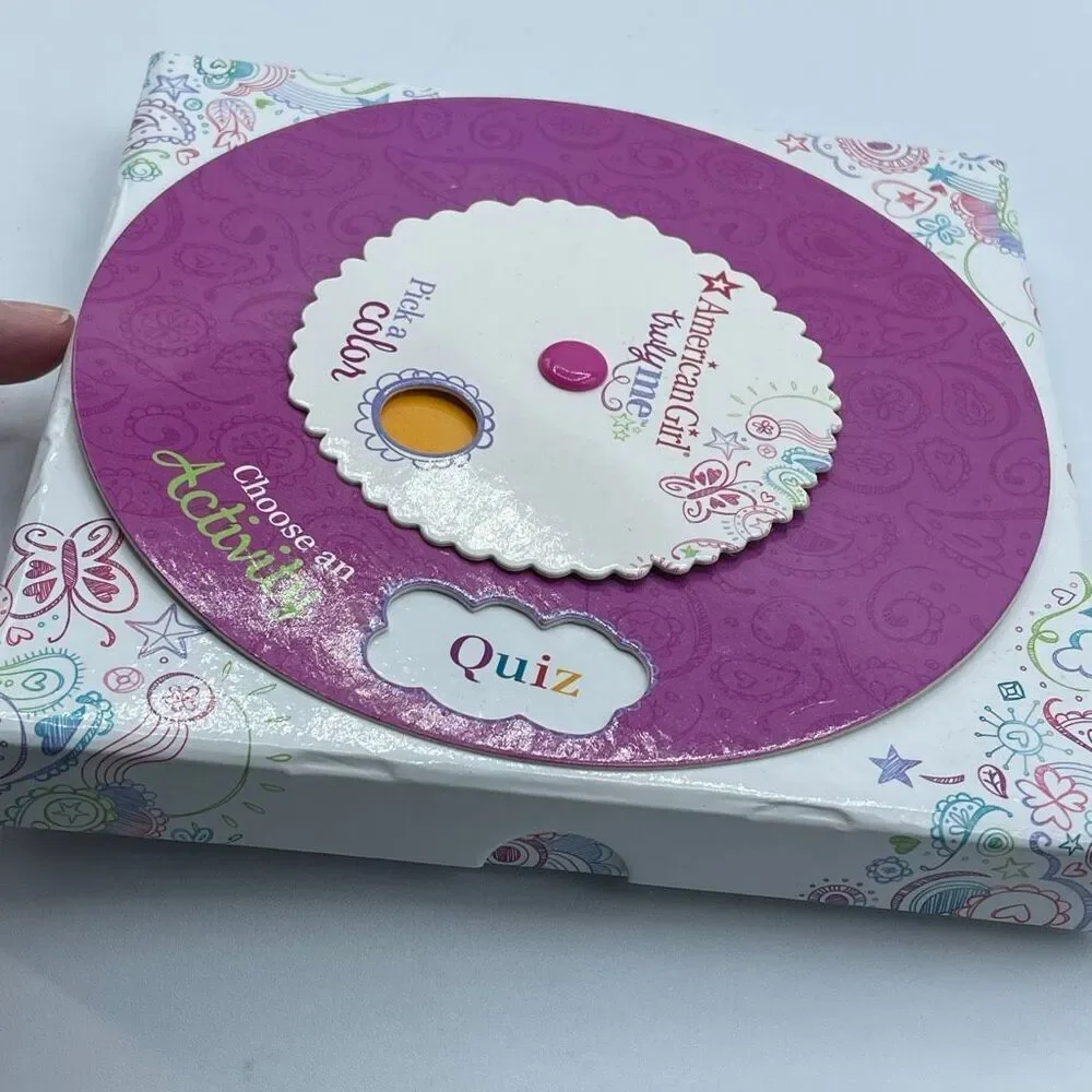 American Girl Doll Truly Me Activity Spinner Wheel Card Game Crafting Quiz